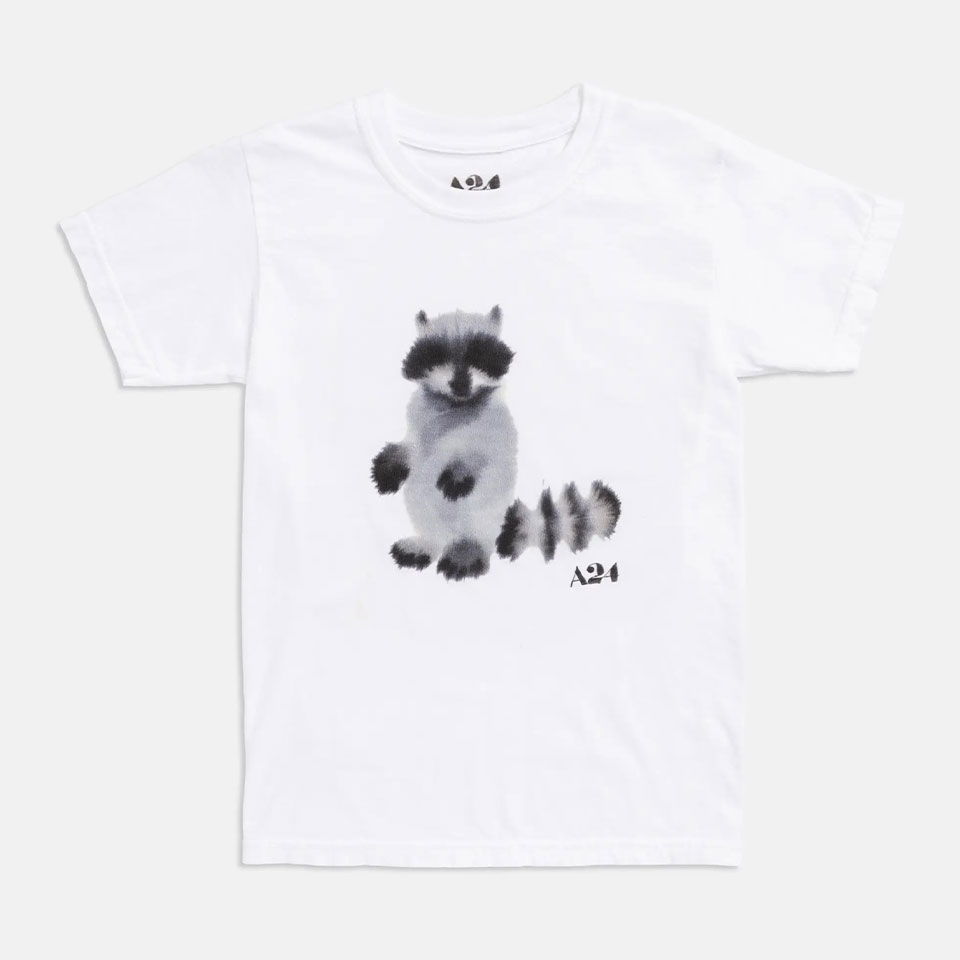 A24 x Rop van Mierlo Raccoon Watercolor Kids Tee