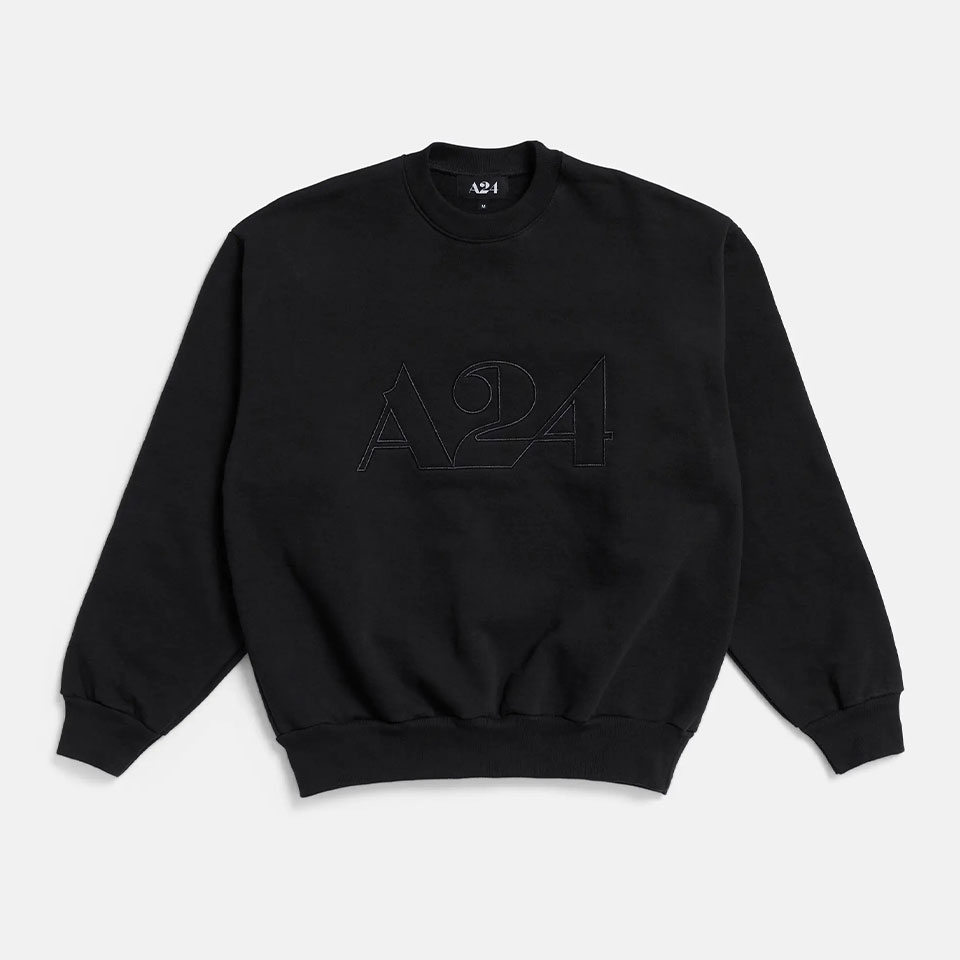 Black Logo Outline Crewneck